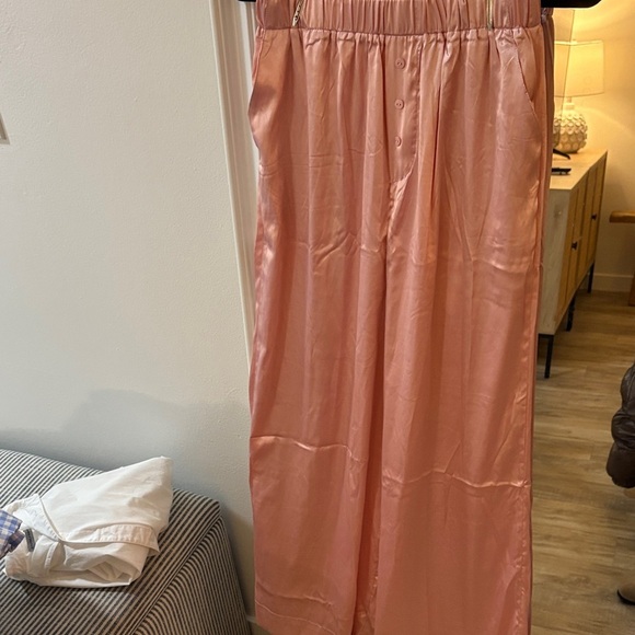 Daily Drills Pants - Daily Drills Blush Satin Pants